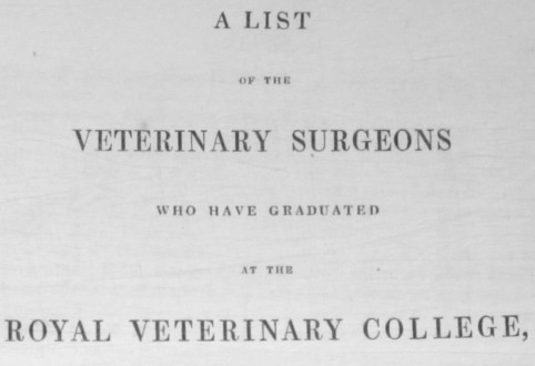 ‘The Veterinarian’ Vol 10 Graduated Veterinary Surgeons – 1837