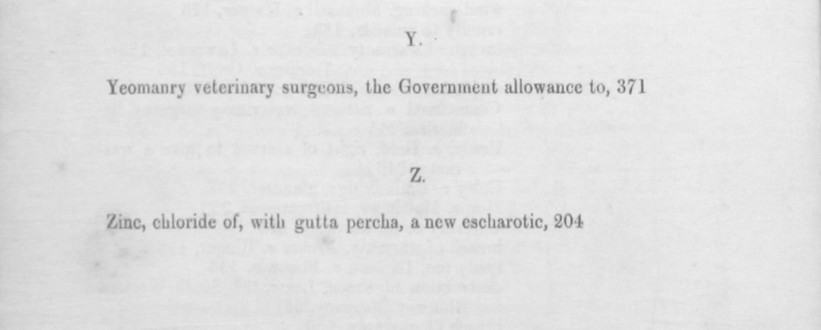 Index to ‘The Veterinarian’ Vol 34 – 1861