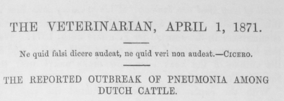 ‘The Veterinarian’ Vol 44 Issue 4 – April 1871