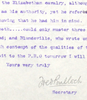 6 - Letter to Frederick Smith from Fred Bullock, 10 Nov 1910