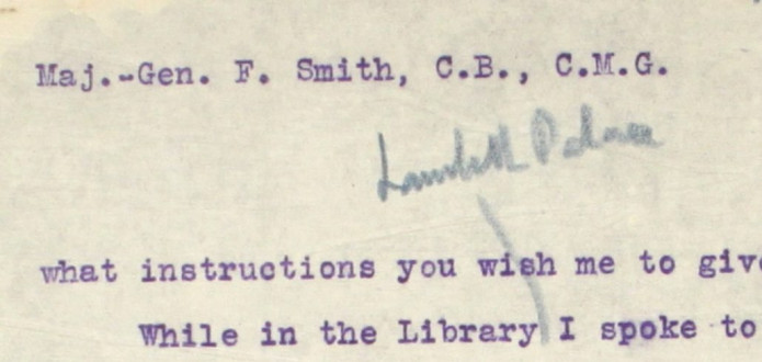 11 - Partial letter to Frederick Smith from Fred Bullock, 30 Oct 1916