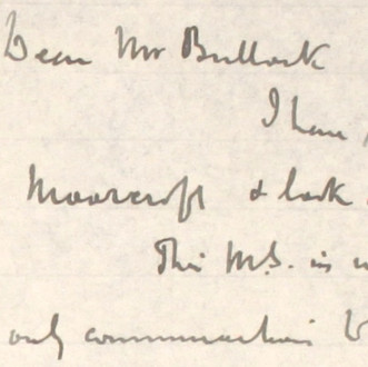 51 - Letter to Fred Bullock from Frederick Smith, 26 Nov 1922