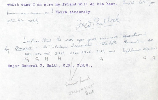 25 - Letter to Frederick Smith from Fred Bullock, 7 Aug 1912