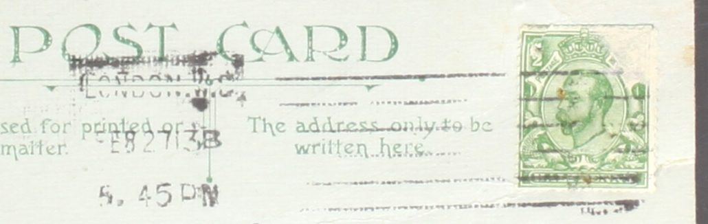 13 - Postcard to Frederick Smith from Fred Bullock, 27 Feb 1913