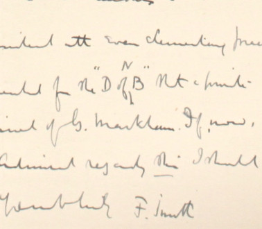 75 - Letter to Fred Bullock from Frederick Smith, 6 Jul 1913