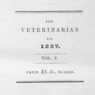 ‘The Veterinarian’ Vol 10 Issue 1 – January 1837