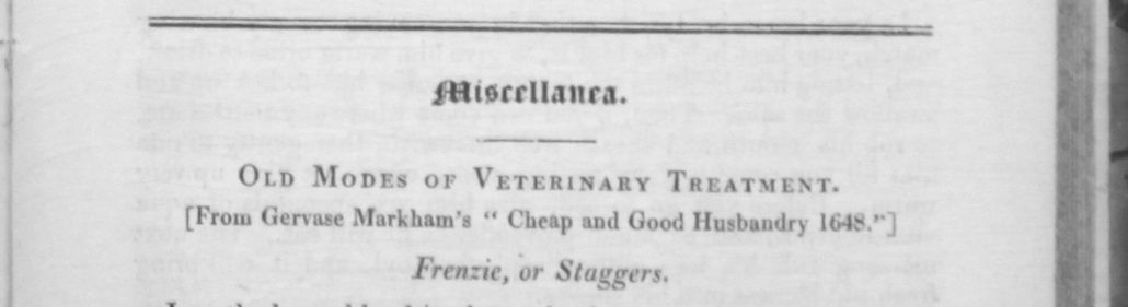 ‘The Veterinarian’ Vol 8 Issue 11 – November 1835