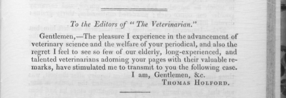 ‘The Veterinarian’ Vol 8 Issue 12 – December 1835