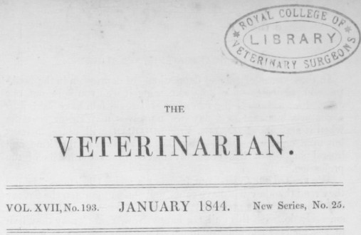 ‘The Veterinarian’ Vol 17 Issue 1 – January 1844