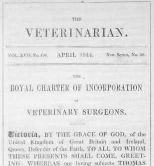 ‘The Veterinarian’ Vol 17 Issue 4 – April 1844