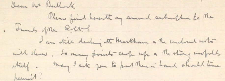 1 – Letter to Fred Bullock from Frederick Smith, 7 Jan 1917