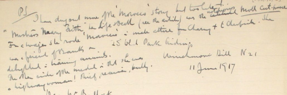15 - Letter to Fred Bullock from Frederick Smith, 11 Jun 1917