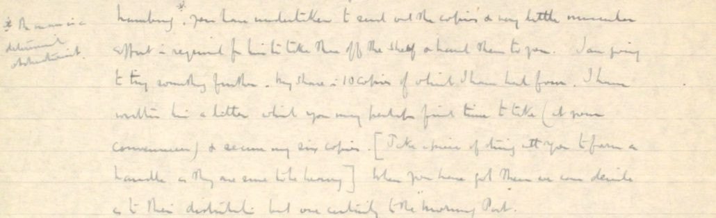 25 – Letter to Fred Bullock from Frederick Smith, 19 Dec 1919
