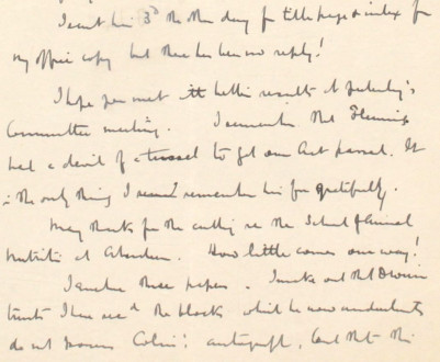 24 – Letter to Fred Bullock from Frederick Smith, 28 Mar 1920
